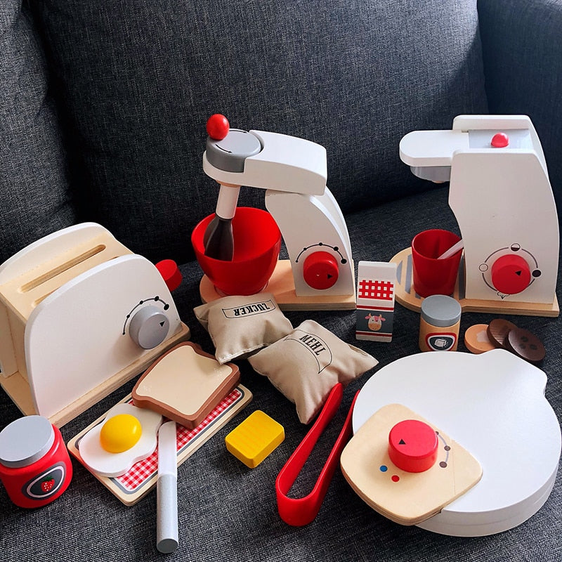 Wooden Food Play Set for Kids